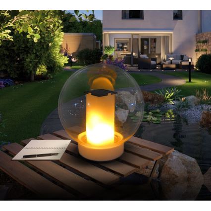 LED Solar wasserdichte Lampe LED/900mAh IP68 weiß