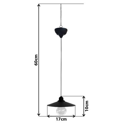 LED-Solarhängeleuchte DINA 1,2V 200 mAh IP44