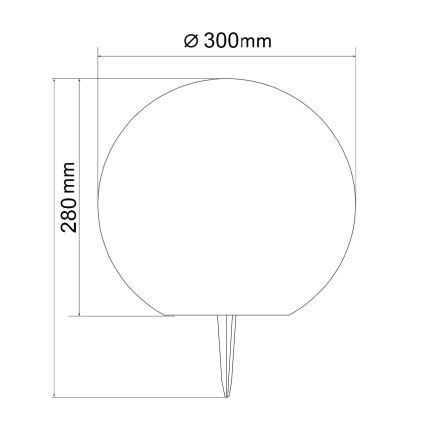 LED-Solarlampe KULA LED/3,2V 3000/4000/6500K Ø 30 cm 600 mAh IP65 weiß