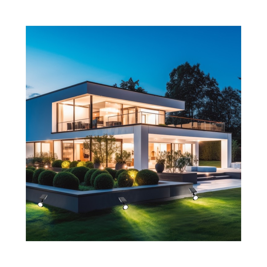 LED Solarlampe LANCE LED/3,7V 6000K IP44 1500 mAh