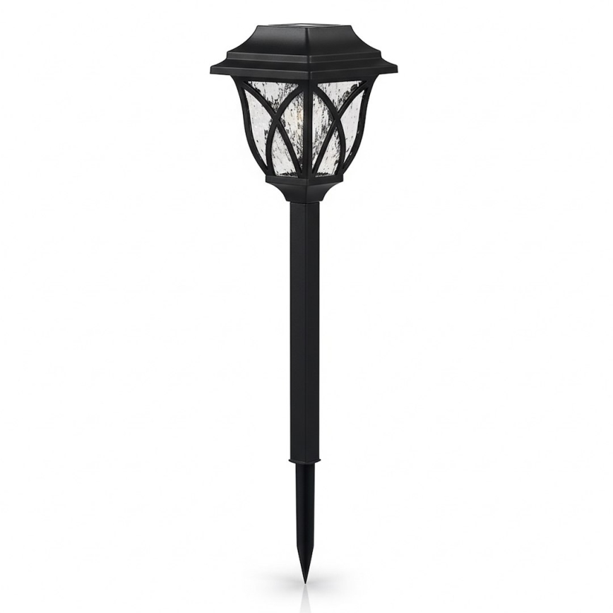 LED-Solarlampe LAWN, LED/1,2 V, 100 mAh, 3000 K, 44 cm, IP44, schwarz