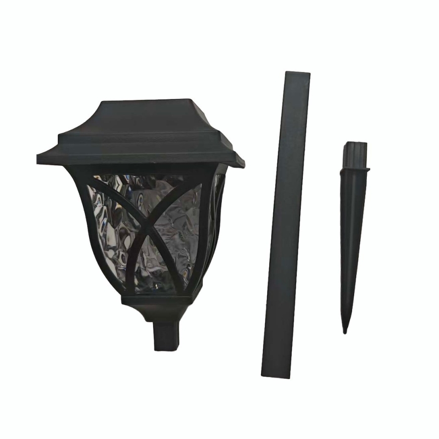 LED-Solarlampe LAWN, LED/1,2 V, 100 mAh, 3000 K, 44 cm, IP44, schwarz