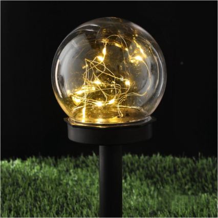 LED-Solarlampe mit Sensor GLEAM LED/1,2V 3000K IP44 40 mAh klar/schwarz