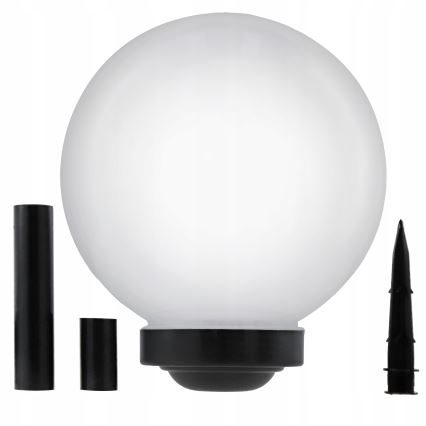 LED-Solarleuchte 1,2 V, 6500 K, 200 mAh, Ø 25 cm, IP44, weiß/schwarz