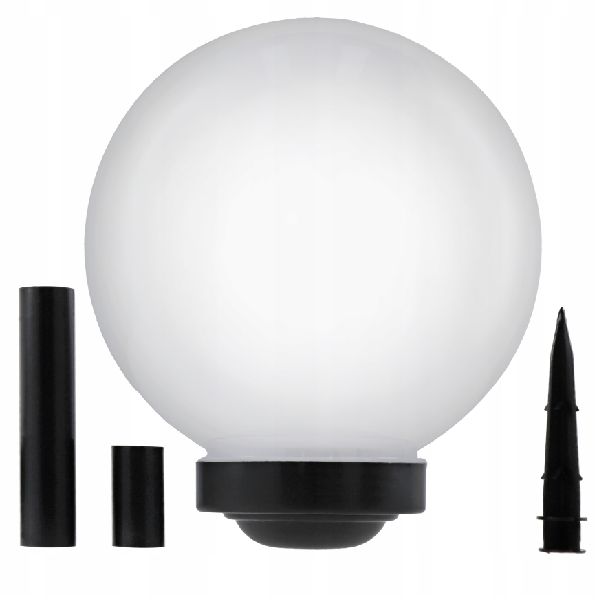 LED-Solarleuchte 1,2 V, 6500 K, 200 mAh, Ø 25 cm, IP44, weiß/schwarz