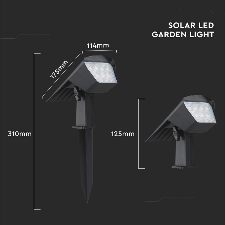 LED-Solarleuchte 2-in-1 LED/1,3W/3,7V 3000/4000/6400K IP65 1200 mAh