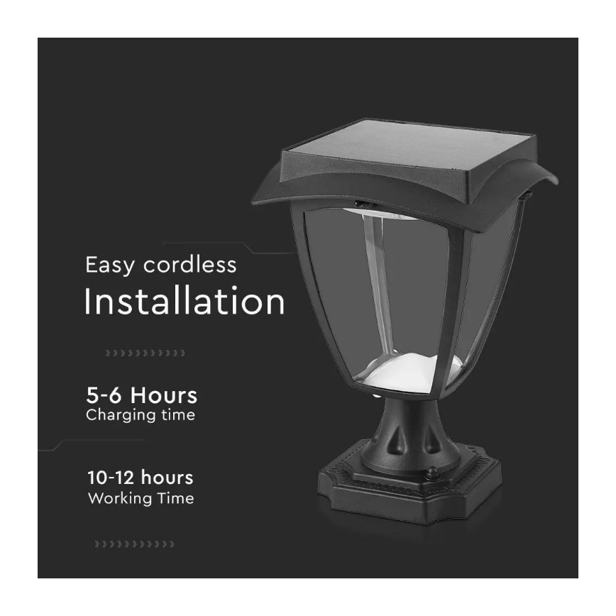 LED Solarleuchte LED/2W/3,7V 3000/6000K IP65 2200 mAh