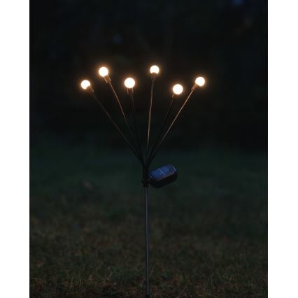 LED Solarleuchte 6xLED/1,2 V 300 mAh IP44 schwarz