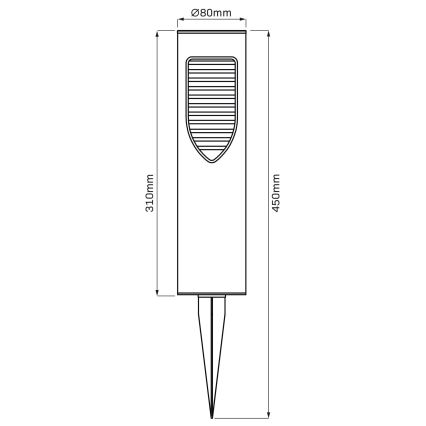 LED Solarleuchte ADDIS LED/1,2V 600 mAh IP44 schwarz
