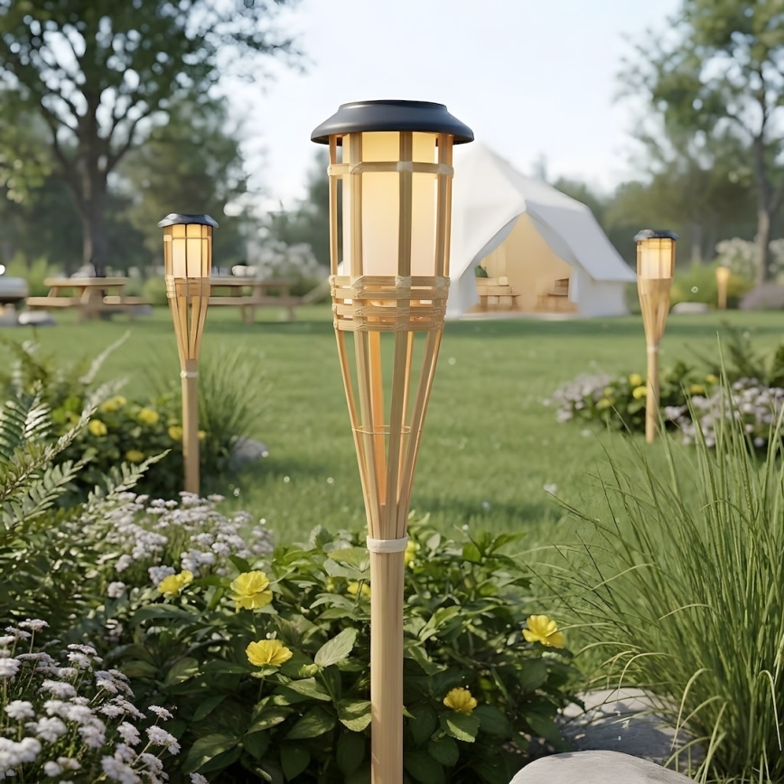 LED-Solarleuchte BAMBOO LED/1,2V 150 mAh 1800K 56 cm IP44 beige