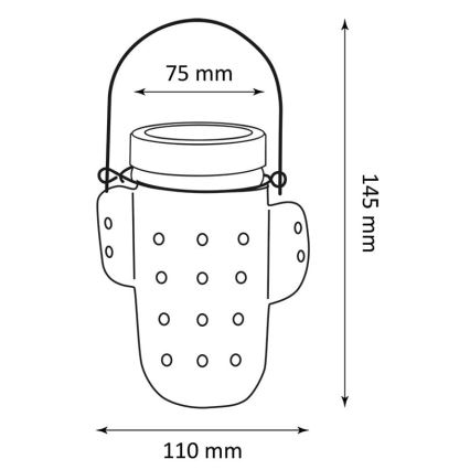 LED-Solarleuchte CACTUS LED/1,2V IP44