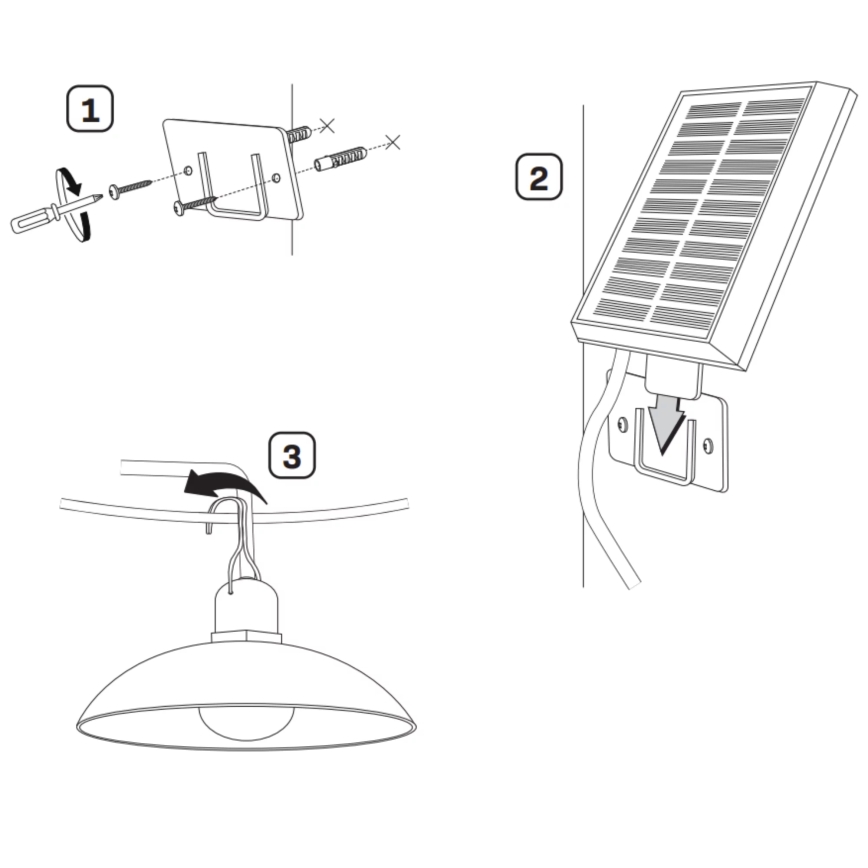 LED-Solarleuchte CELINA LED/1,8W/3,7V 2400 mAh IP44 + Fernbedienung