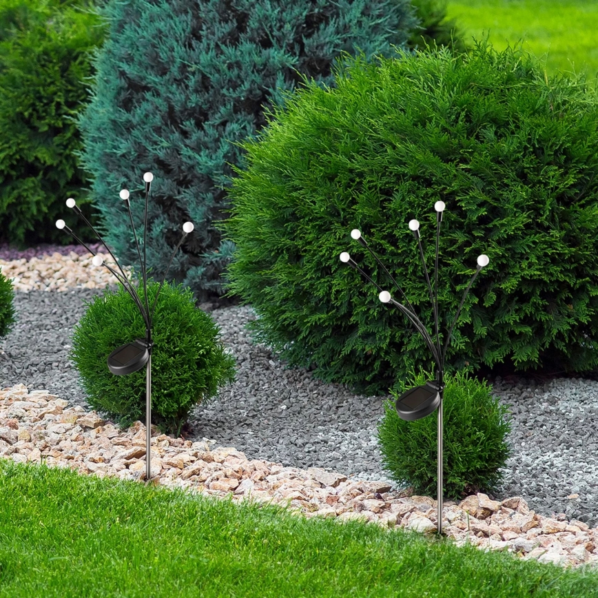 LED Solarleuchte FIORINI 6xLED/1,2V 600 mAh IP44 Schwarz