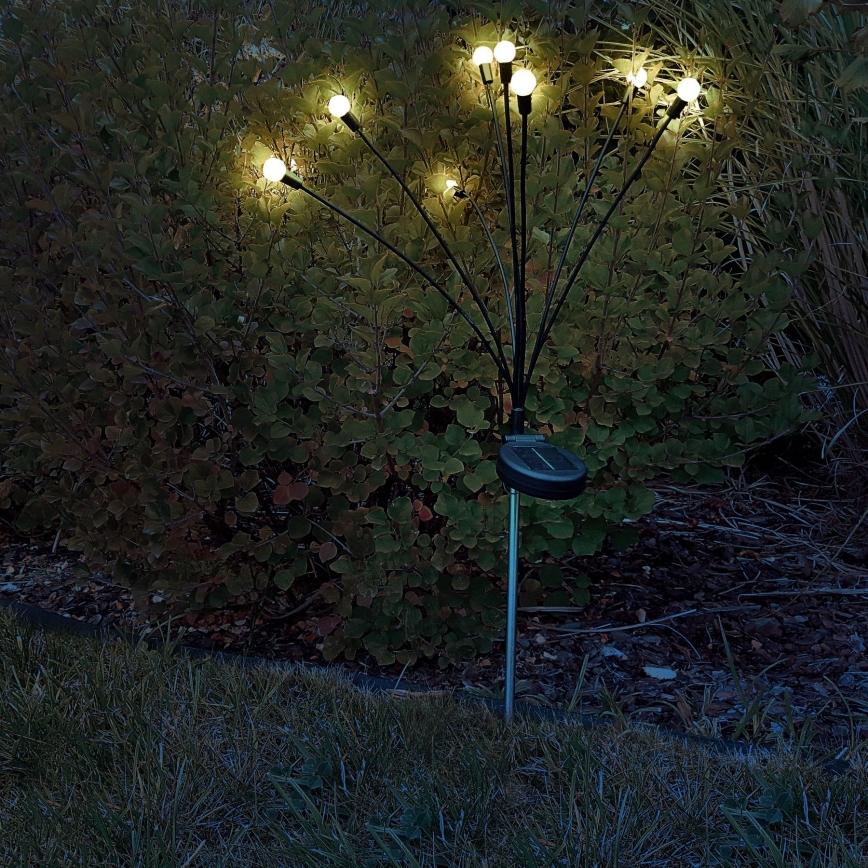 LED-Solarleuchte FIORINI 8xLED/1,2V 600mAh IP44 schwarz