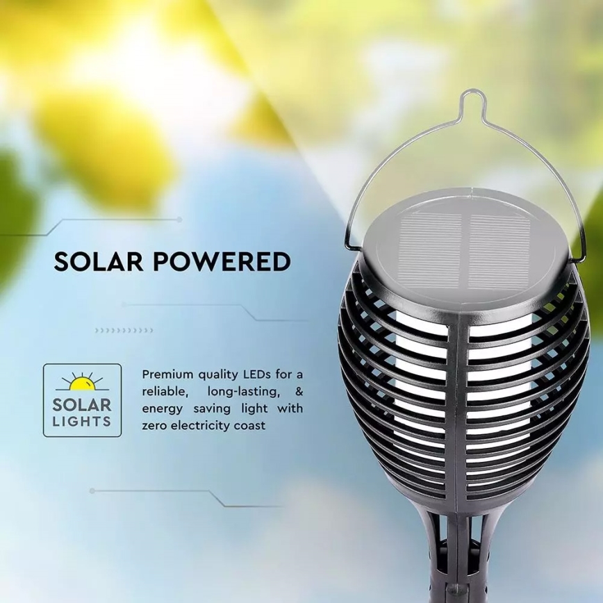 LED-Solarleuchte FLAME 4in1 1xLED/0,45W/3,7V IP44 500 mAh