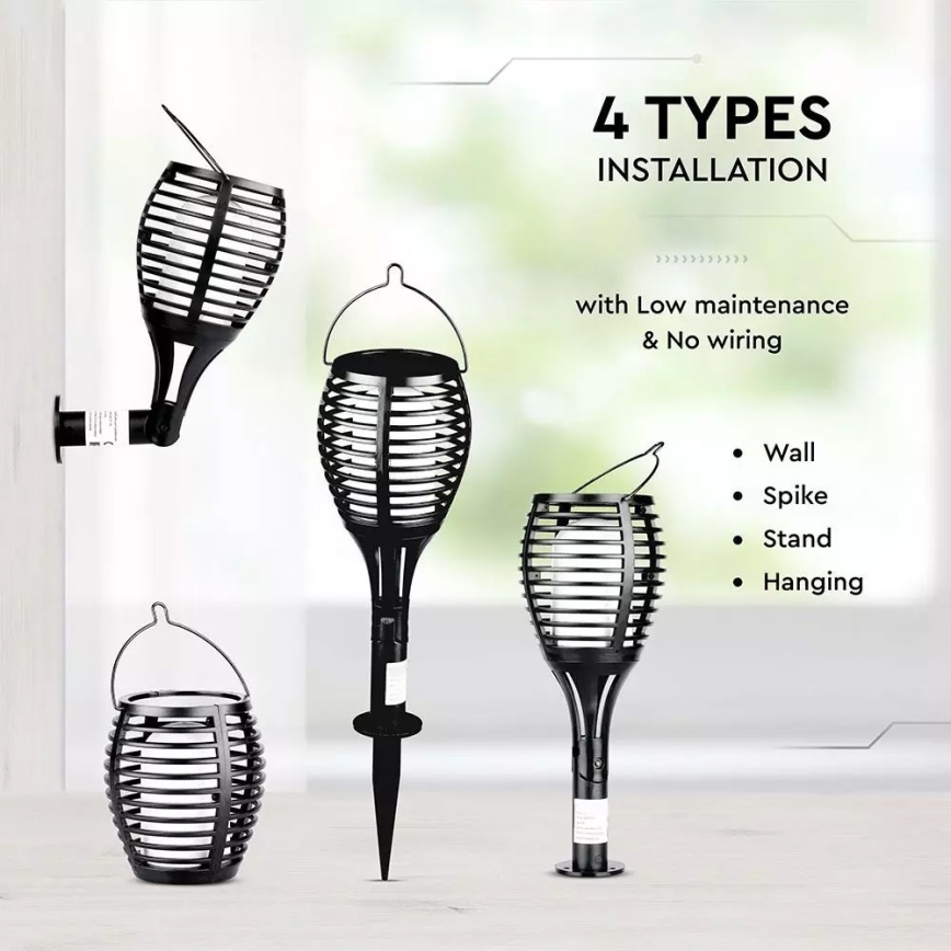 LED Solarleuchte FLAME 4v1 LED/0,45W/3,7V IP44 500 mAh