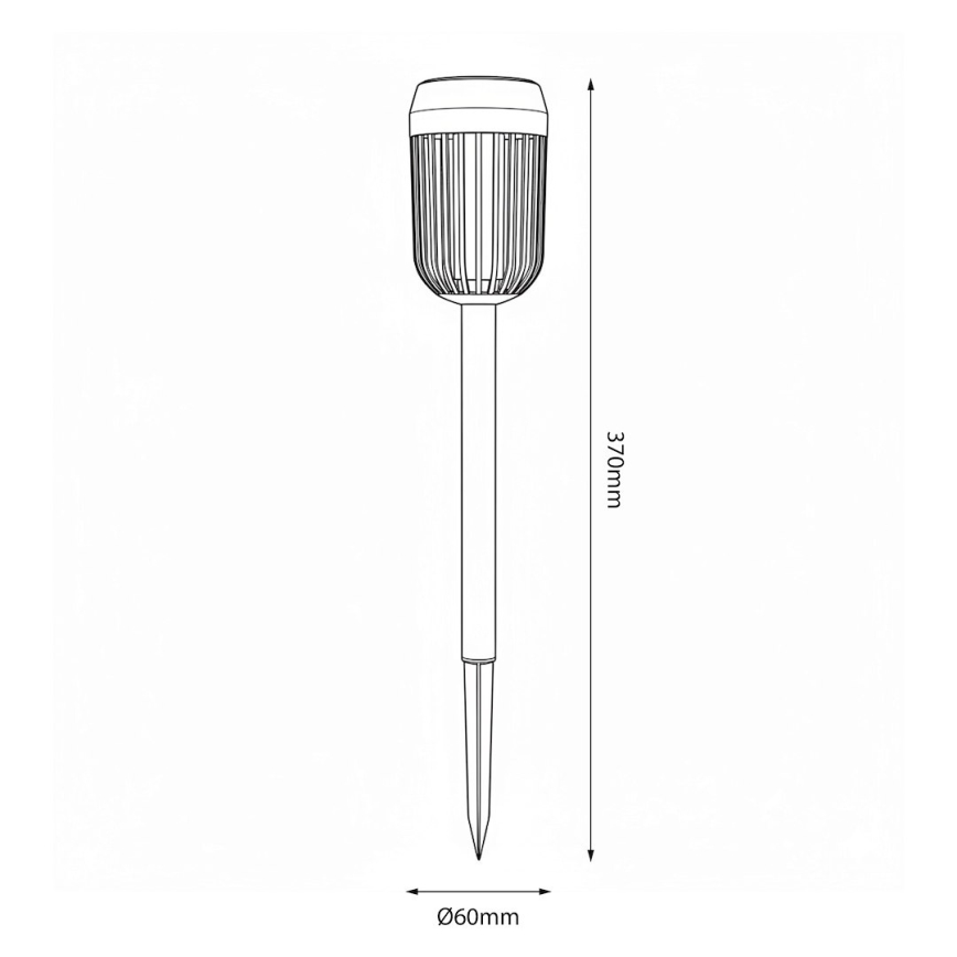 LED-Solarleuchte FLAME LED/1,2V 100 mAh 1800K 37 cm IP44 schwarz