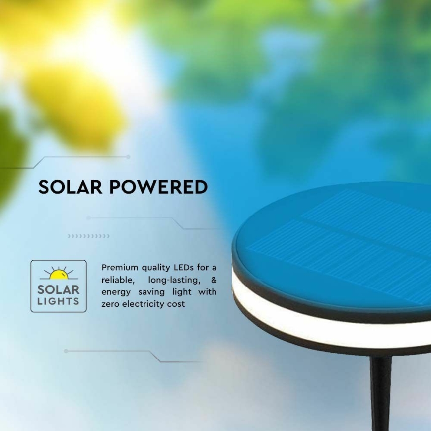 LED-Solarleuchte für den Außenbereich LED/1,8W/3,7V IP54 3000K 1800 mAh