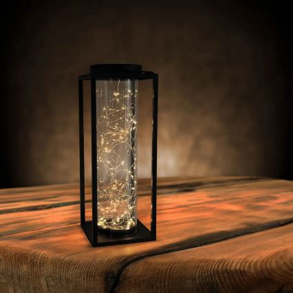 LED-Solarleuchte GLAMOUR LED/1,2V 600 mAh IP44 schwarz