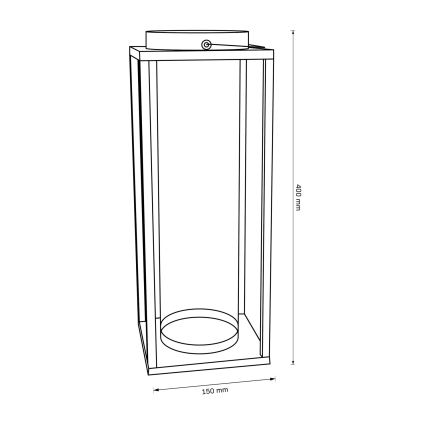 LED-Solarleuchte GLAMOUR LED/1,2V 600 mAh IP44 schwarz