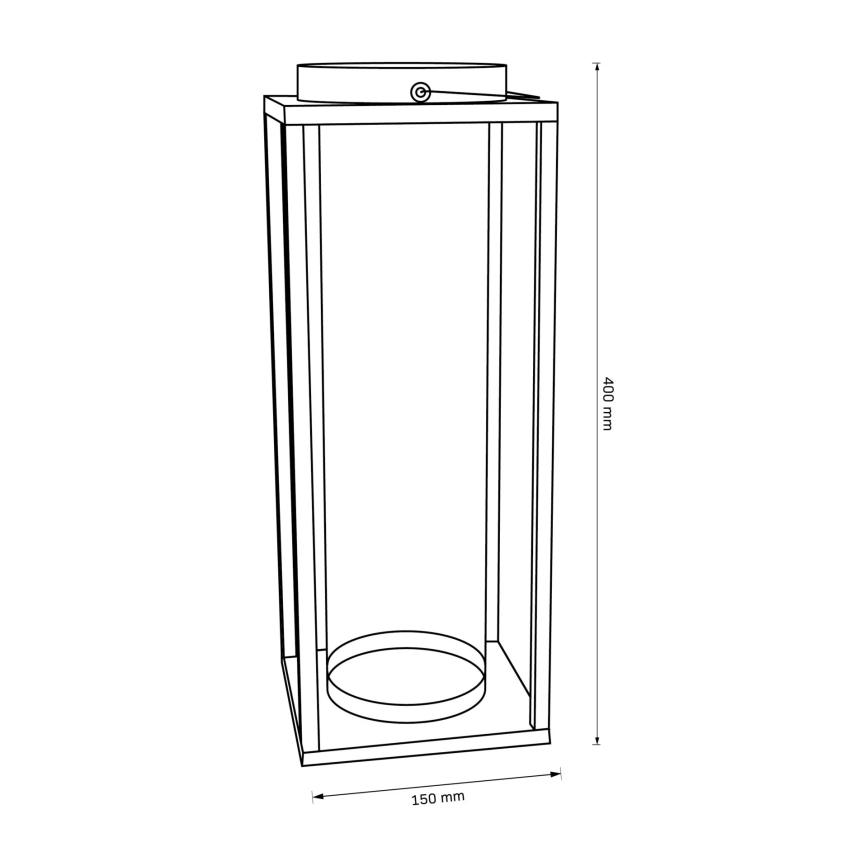 LED-Solarleuchte GLAMOUR LED/1,2V 600 mAh IP44 schwarz
