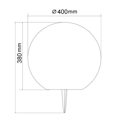 LED-Solarleuchte KULA, 3,7 V, 3000/4000/6500 K, Ø 40 cm, 2000 mAh, IP65, weiß