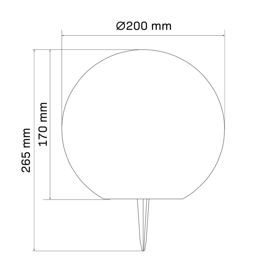 LED-Solarleuchte KULA LED/3,2 V 3000/4000/6500 K Ø 20 cm 500 mAh IP65 Weiß