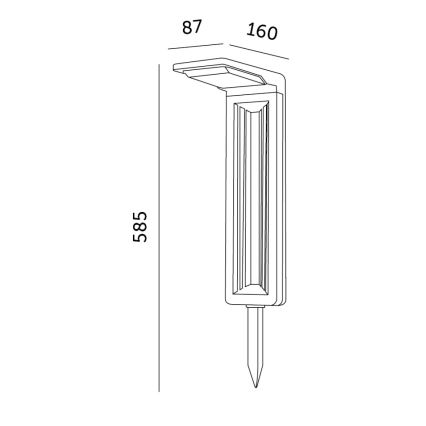 LED-Solarleuchte LED/0,2W/3,7V 6500K IP44 2200 mAh