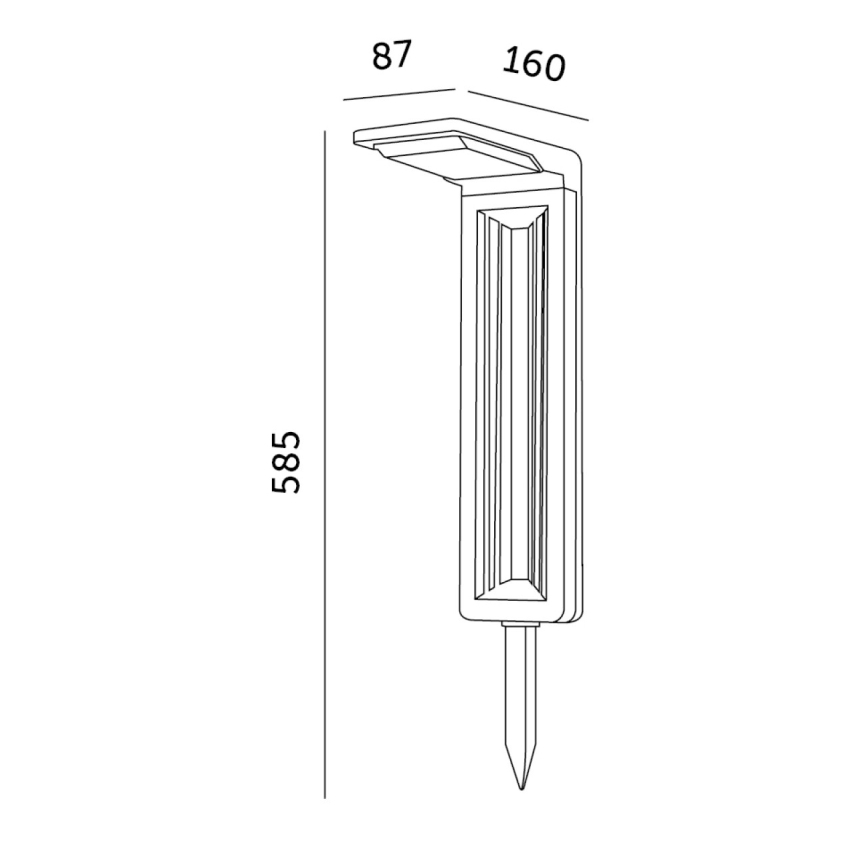 LED-Solarleuchte LED/0,2W/3,7V 6500K IP44 2200 mAh