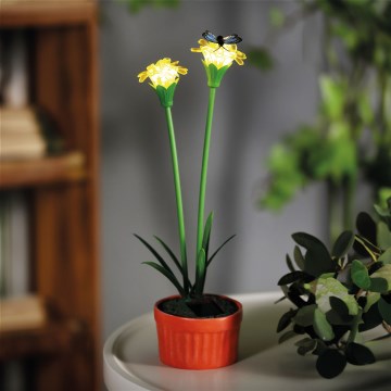 LED-Solarleuchte LED/1,2V 200 mAh IP44 Blumenmotiv