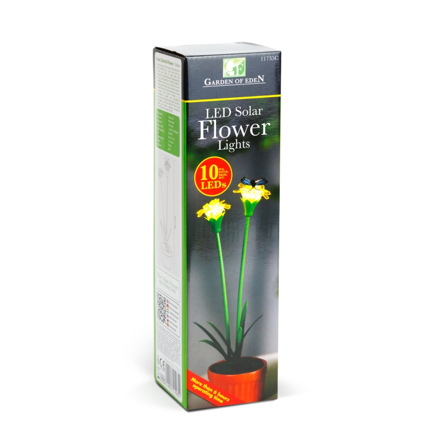 LED-Solarleuchte LED/1,2V 200 mAh IP44 Blumenmotiv