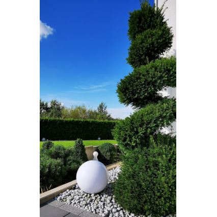 LED-Solarleuchte LED/1,2V 6500K 200 mAh Ø 30 cm IP44 weiß/schwarz