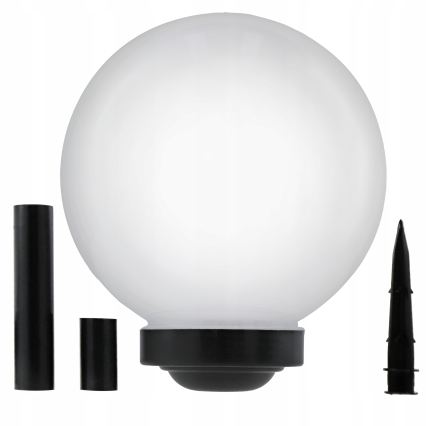 LED-Solarleuchte LED/1,2V 6500K 200 mAh Ø 30 cm IP44 weiß/schwarz