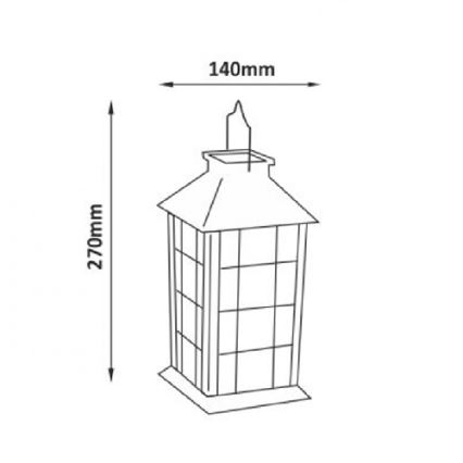 LED-Solarleuchte LED/1,2V IP44 Patina