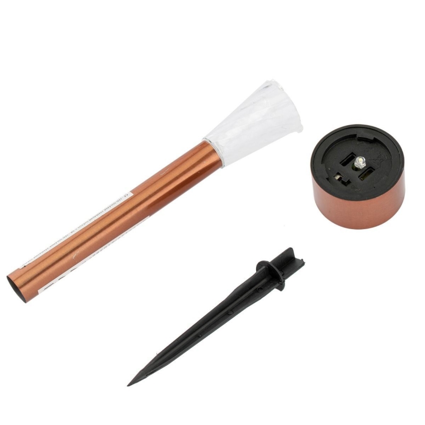 LED-Solarleuchte LED/2V 40 mAh IP44 kupfern