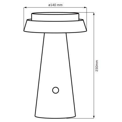 LED dimmbare Touch-Solarleuchte MARAKESZ LED/3,7V USB 3600 mAh 1800/2700/3000K IP54 grau