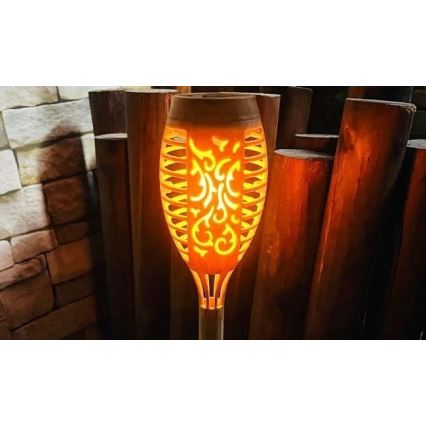 LED-Solarleuchte MINISPARK BAMBOO LED/1,8W/5,5V IP44 beige