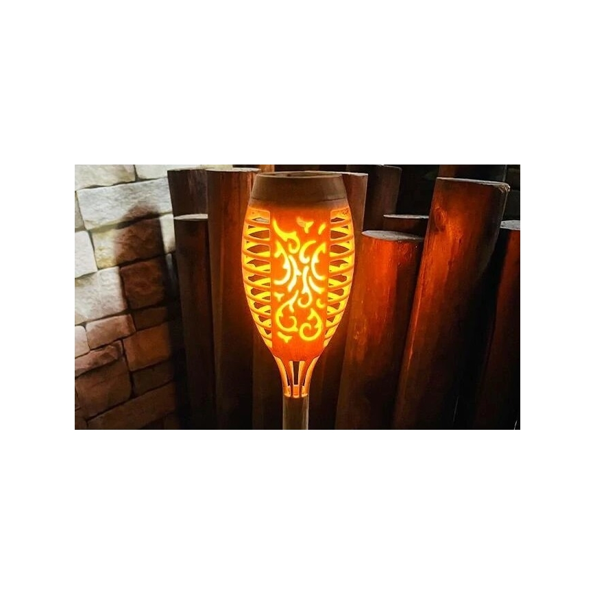 LED-Solarleuchte MINISPARK BAMBOO LED/1,8W/5,5V IP44 beige