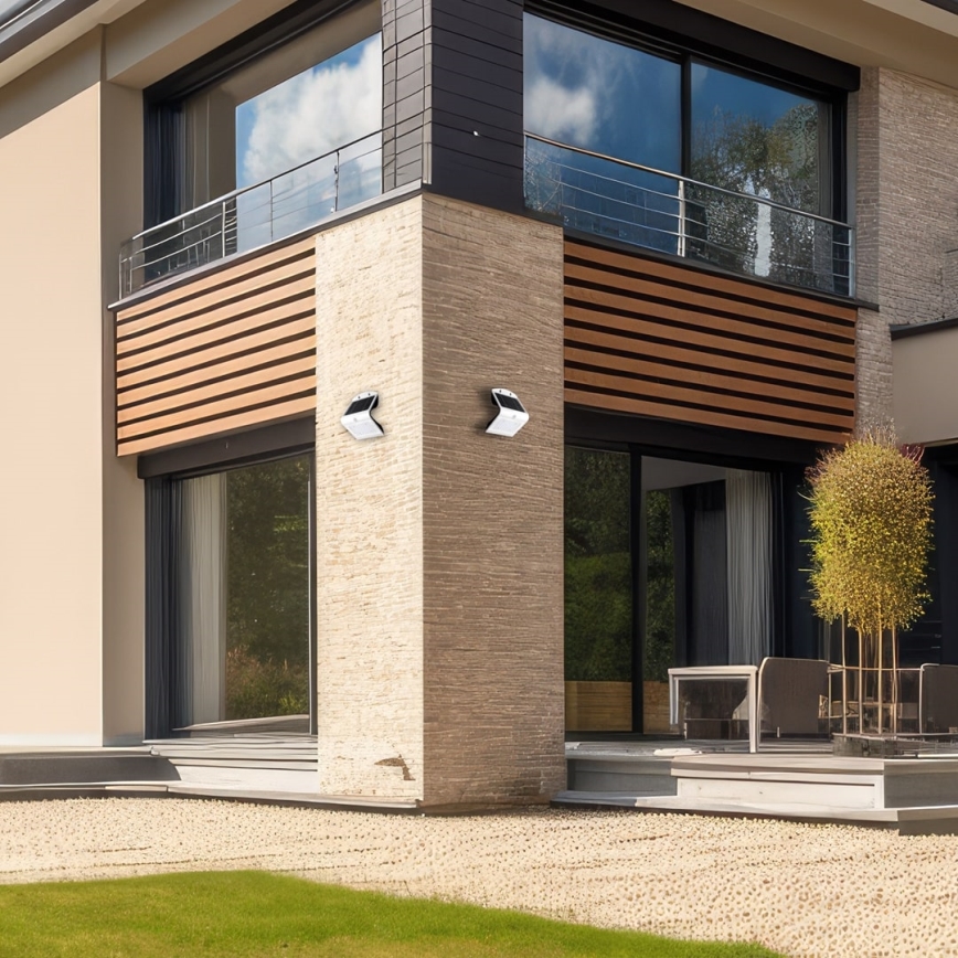 LED Solarleuchte mit Bewegungs- und Dämmerungssensor LED/3,2W/2000 mAh 3,7V IP65