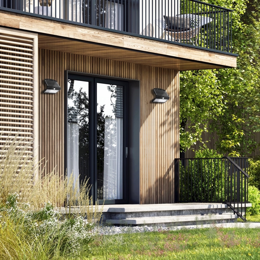 LED Solarleuchte mit Bewegungs- und Dämmerungssensor LED/6,8W/4000 mAh 3,7V IP65