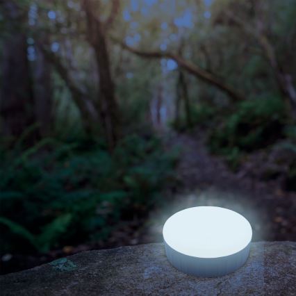 LED dimmbare wiederaufladbare Solarlampe mit Powerbank-Funktion K3 LED/2W/5,5V 6500K IPX4 2400 mAh schwarz/weiß