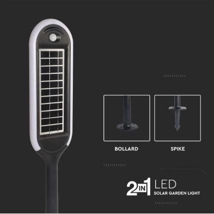 LED Solarleuchte mit Sensor BOLLARD LED/5W/5,5V 70 cm 3000K IP65 2000 mAh