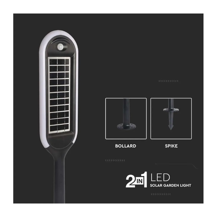 LED Solarleuchte mit Sensor BOLLARD LED/5W/5,5V 70 cm 3000K IP65 2000 mAh