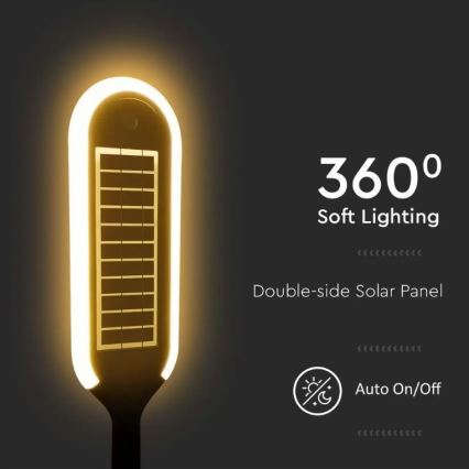 LED Solarleuchte mit Sensor BOLLARD LED/5W/5,5V 70 cm 3000K IP65 2000 mAh