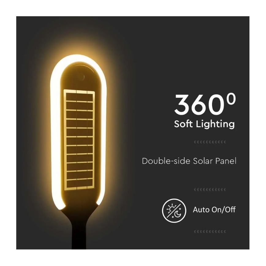 LED Solarleuchte mit Sensor BOLLARD LED/5W/5,5V 70 cm 3000K IP65 2000 mAh