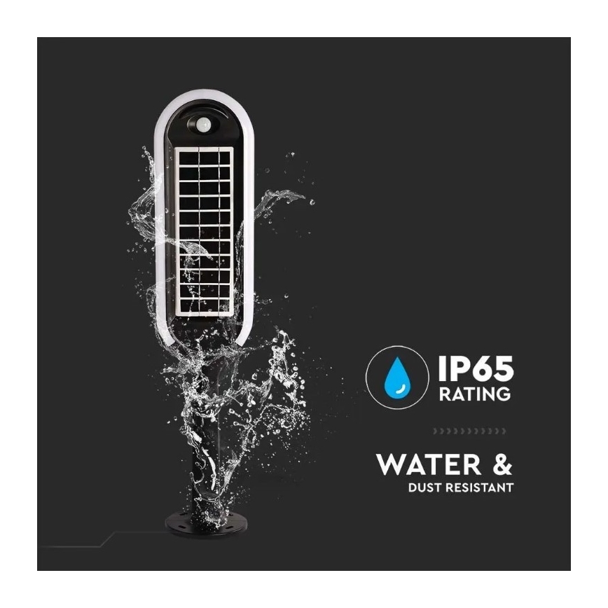 LED Solarleuchte mit Sensor BOLLARD LED/5W/5,5V 70 cm 3000K IP65 2000 mAh