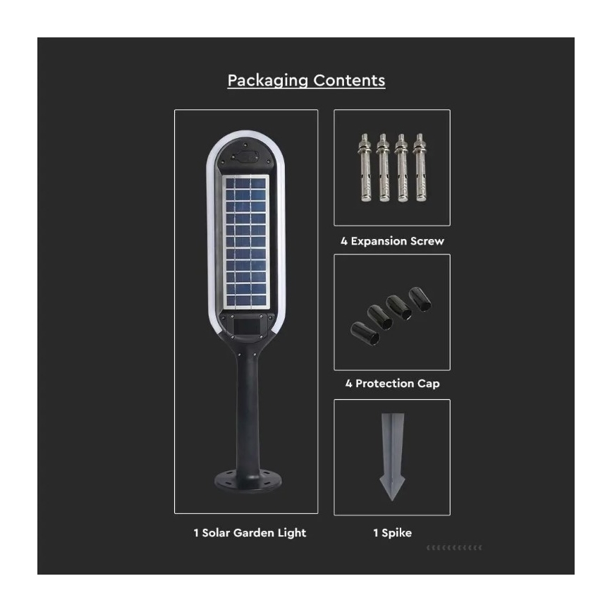 LED-Solarleuchte mit Sensor BOLLARD LED/5W/5,5V 70 cm 4000K IP65 2000 mAh