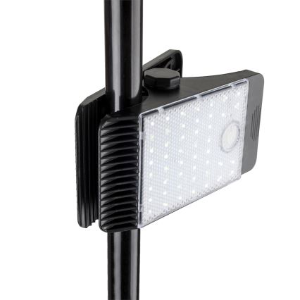 LED Solarleuchte mit Bewegungs- und Dämmerungssensor CLIPS LED/4W/1200 mAh 3,7V IP44 schwarz