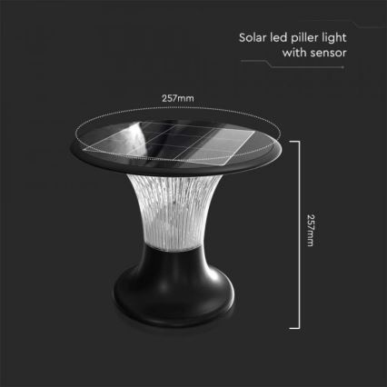 LED-Solarleuchte mit Sensor LED/15W/3,2V 4000K/6000K IP65 6000 mAh
