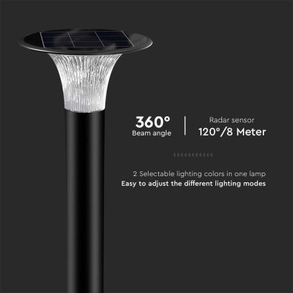 LED-Solarleuchte mit Sensor LED/15W/3,2V 4000K/6000K IP65 6000 mAh